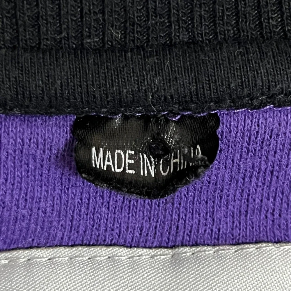 NBA Los Angeles Lakers Raglan Sweatshirt Purple Black Embroidered XL RN100135‎